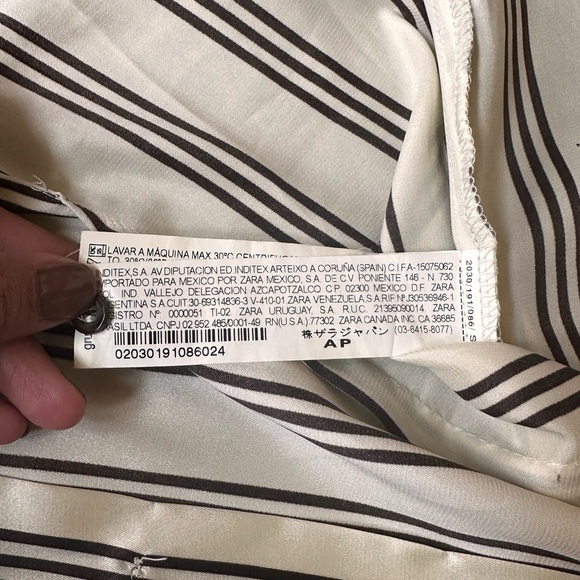 Zara Black and White Striped Blouse - Picture 10 of 10